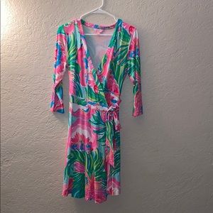 Lilly Pulitzer 3/4 sleeve wrap dress